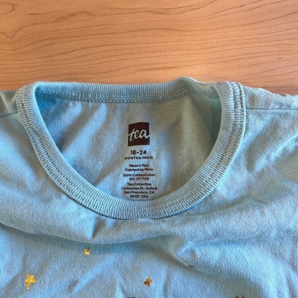 Tea Collection Girls Golden Stars and Penguin Long Sleeve Shirt 18-24 months 🐧 - Picture 3 of 5